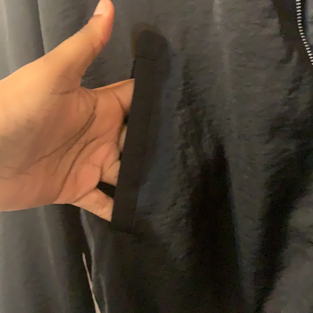 Thin Matte Black Bomber Jacket!!! - image 2